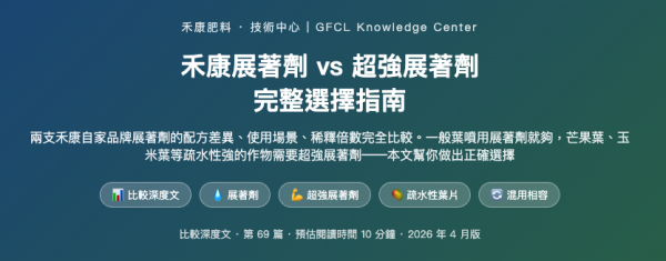 禾康展著劑 vs 超強展著劑 禾康展著劑 vs 超強展著劑