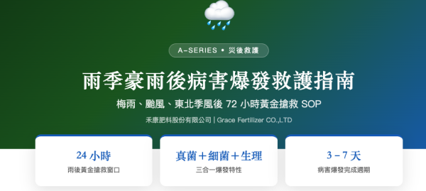 雨季豪雨後病害爆發救護指南 雨季豪雨後病害爆發救護指南