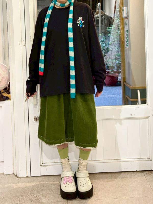 彩色花梗長袖tee 