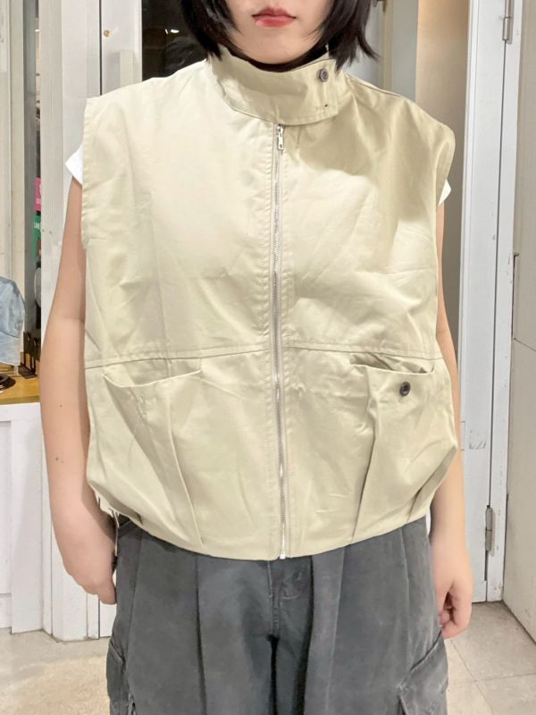 質感格紋內裏鈕扣翻領背心 