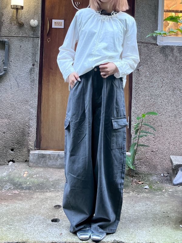 挺版牛仔工裝長褲 