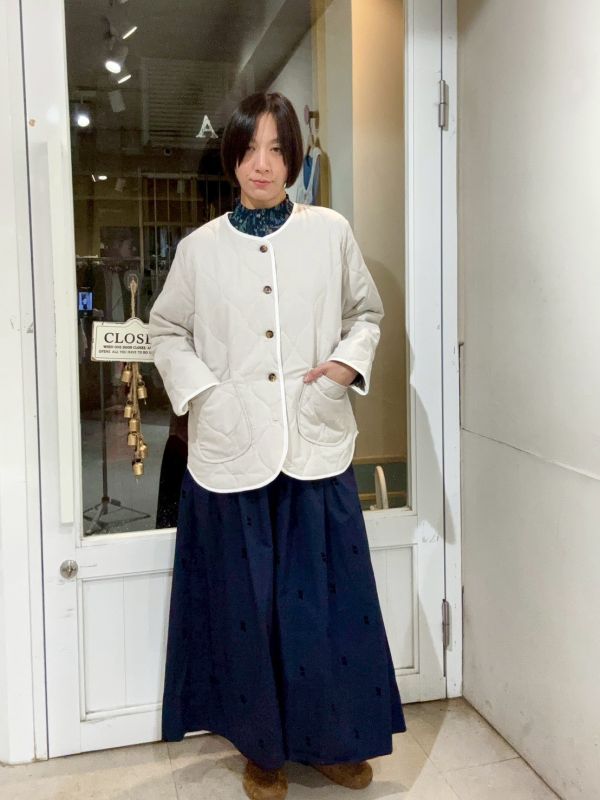 絎縫滾邊大口袋外套 