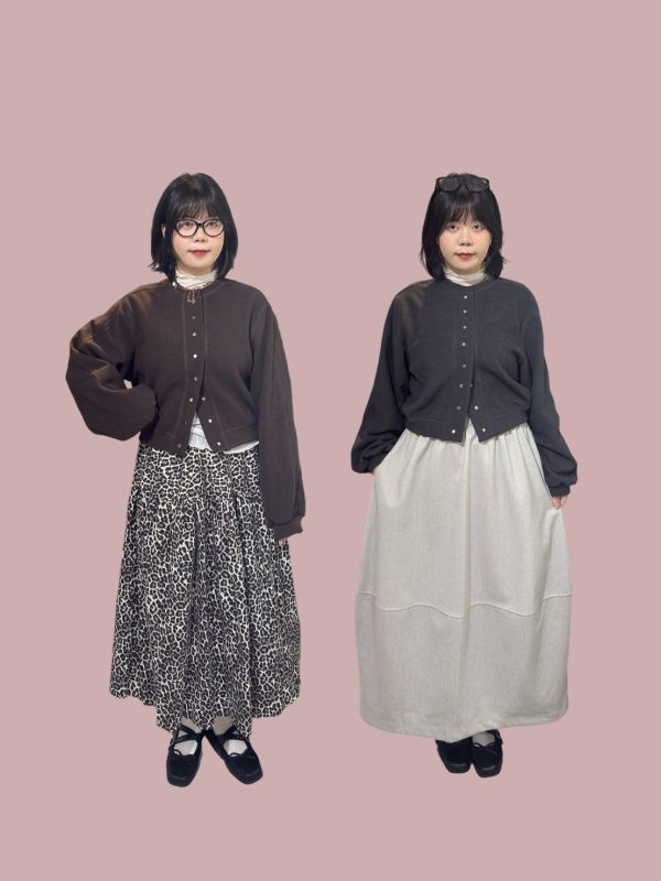 排扣QQ毛泡泡袖短版外套 