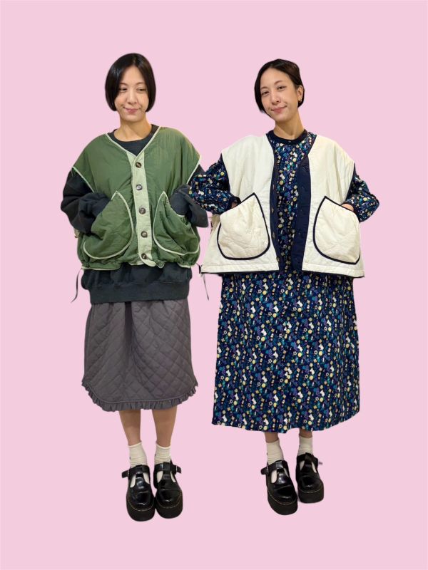 絎縫鋪棉立體大口袋雙面穿背心 