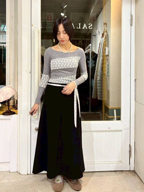 彈性棉質素面魚尾裙 