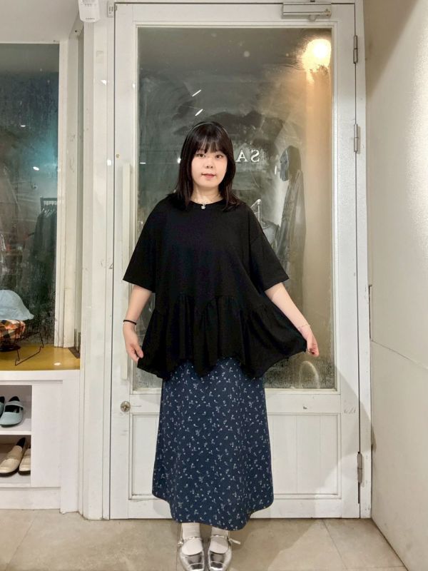 不規則魚尾拼接長版上衣 
