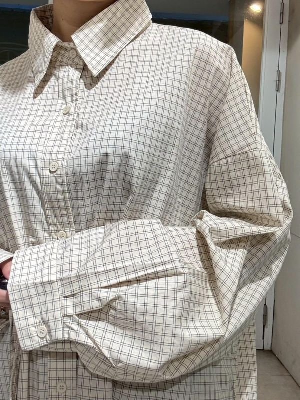 格子男友襯衫附綁帶 