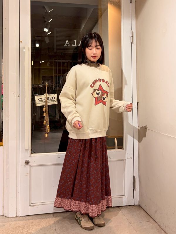 奇奇蒂蒂笑開懷美式印花大學Tee 