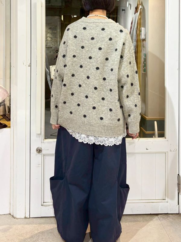 伸縮腰抽繩大口袋繭型寬褲 