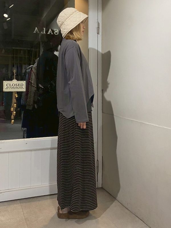 造型波浪下擺長袖上衣 