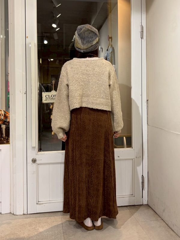 短版毛線綁帶針織外套 