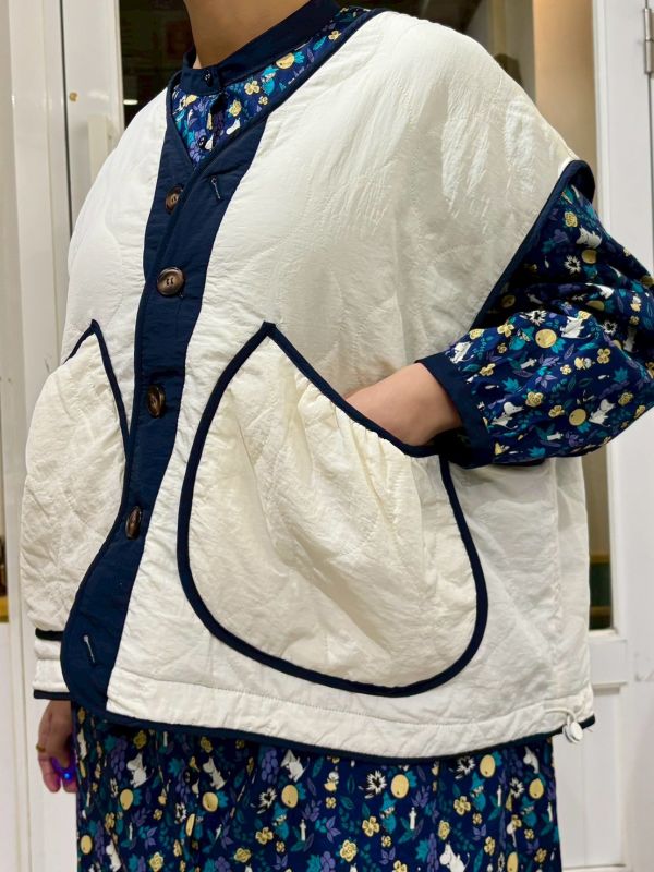 絎縫鋪棉立體大口袋雙面穿背心 