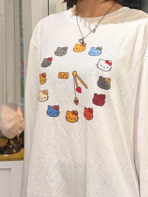 Hello Kitty時鐘印花長袖上衣 