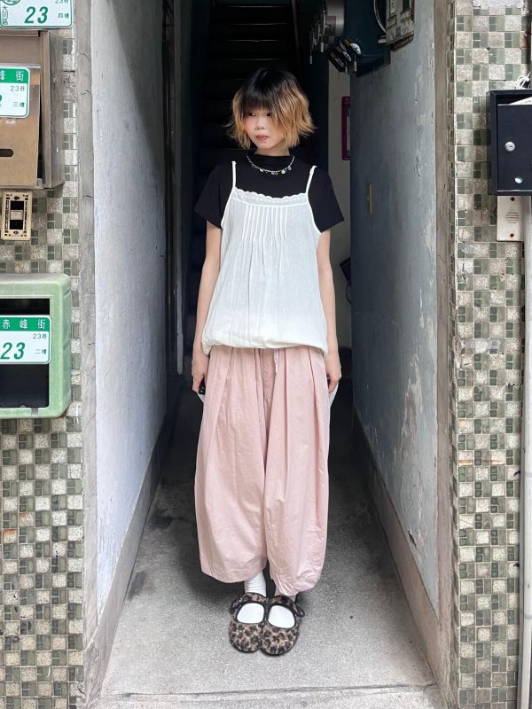 九分澎澎花苞氣球褲 