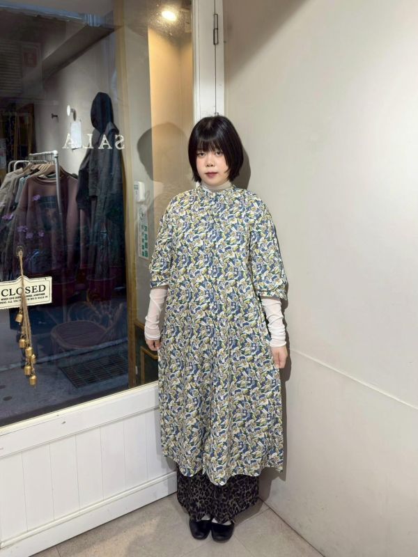 嚕嚕米印花排扣洋裝 