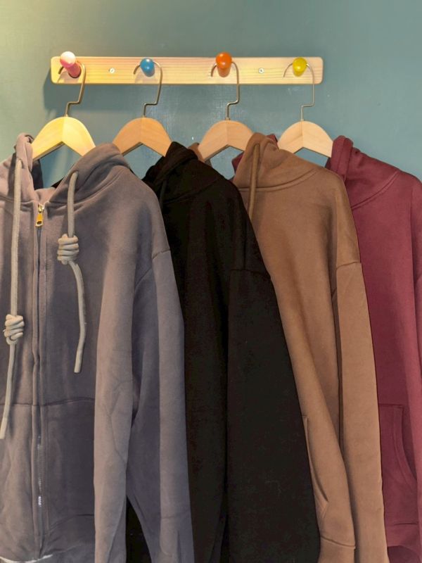 內加絨連帽抽繩棉外套 