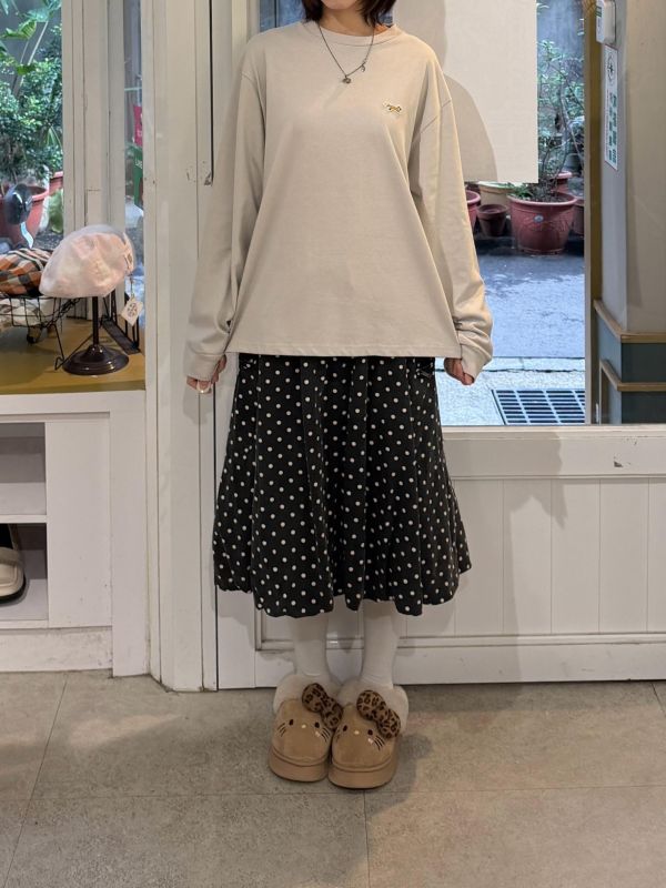 狐狸刺繡大學Tee 