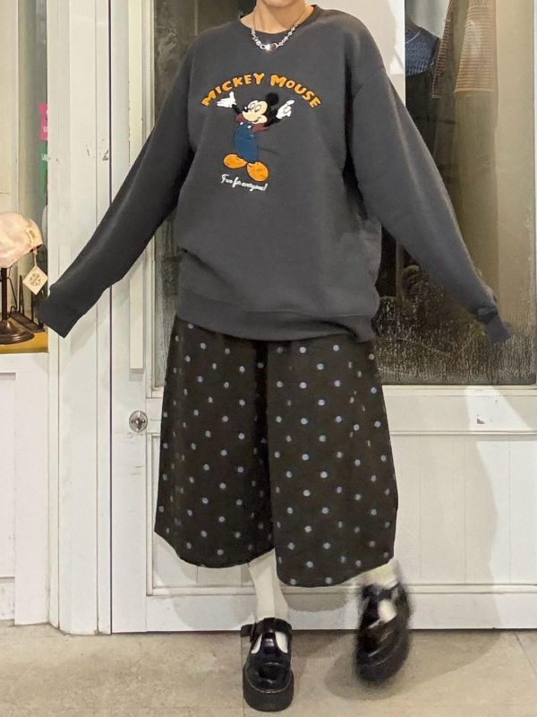 米奇立體毛巾布刺繡大學tee 
