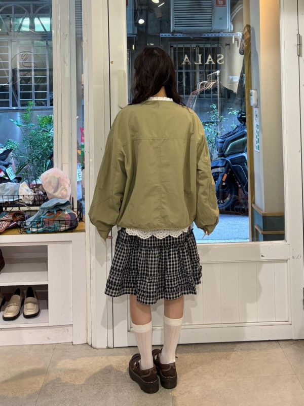 雙面穿綠豆沙色外套 