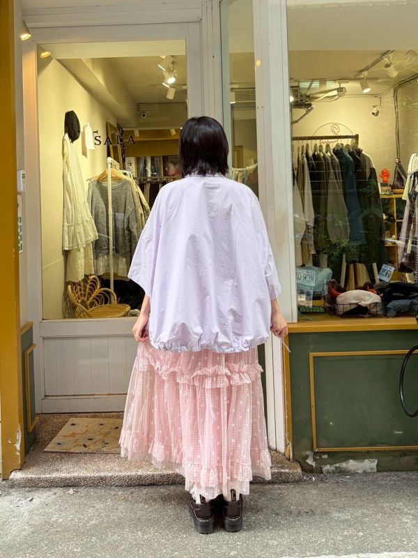 多口袋下擺抽繩寬鬆襯衫 