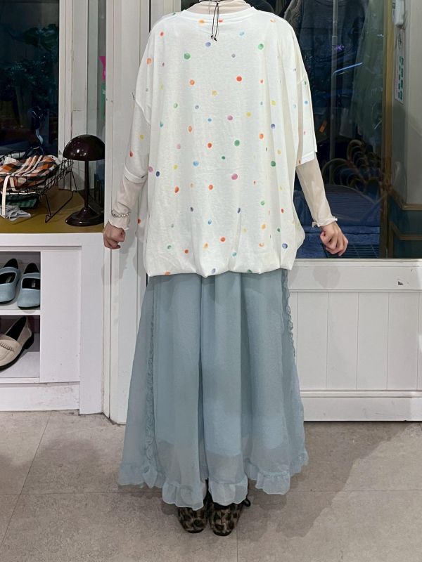 水彩圓點澎澎氣球短袖上衣 