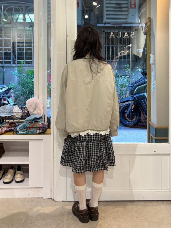 雙面穿綠豆沙色外套 