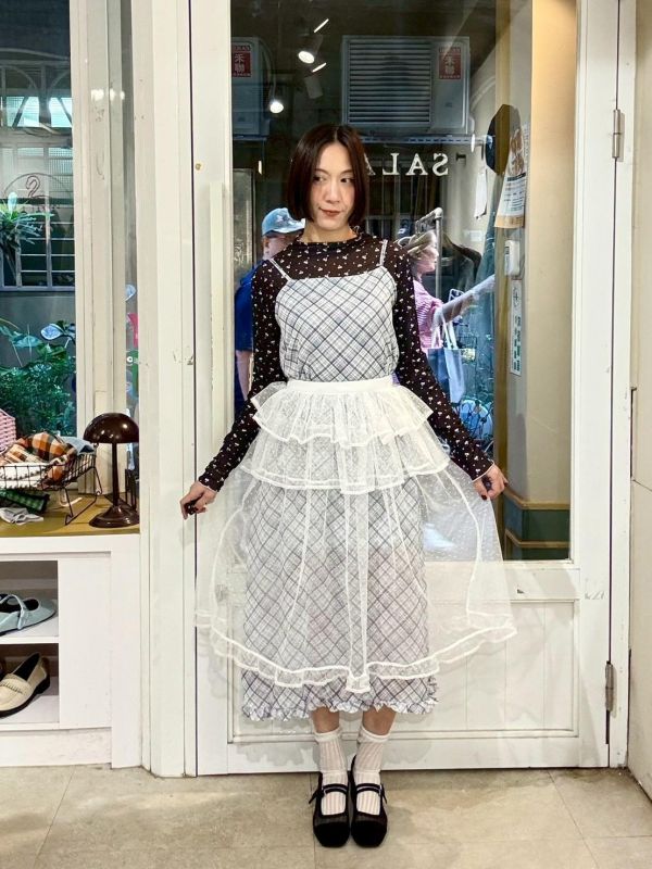 三層紗蓬蓬外罩裙 