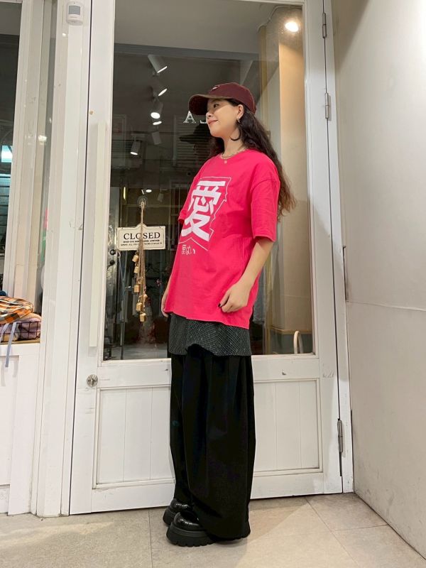 愛！日文桃粉色寬鬆TEE 
