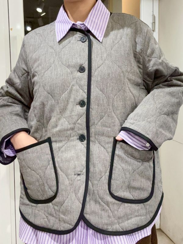 絎縫滾邊大口袋外套 