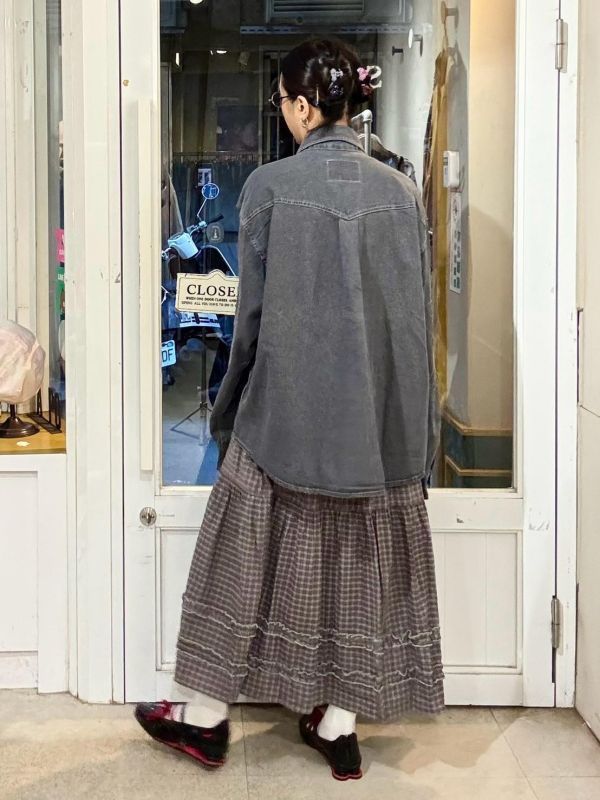 立體翻蓋大口袋牛仔外套 