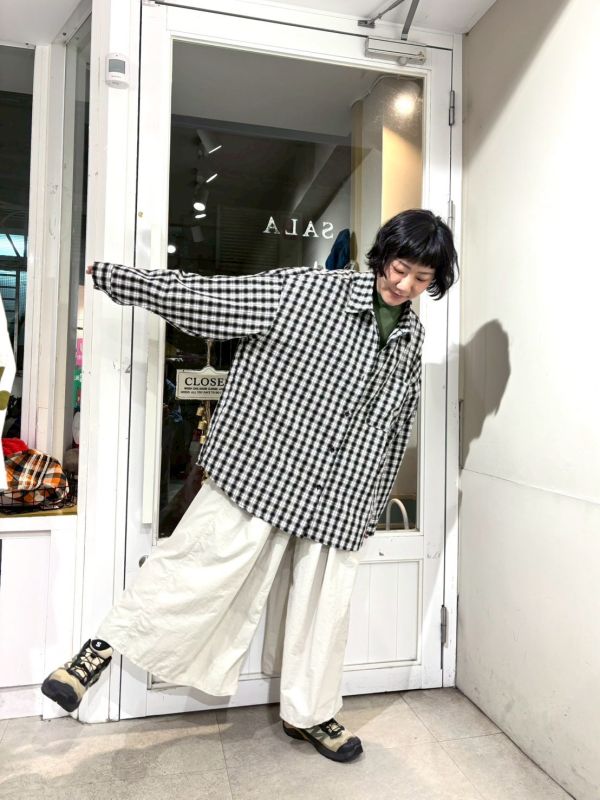 漸層立體感方格紋男友襯衫 