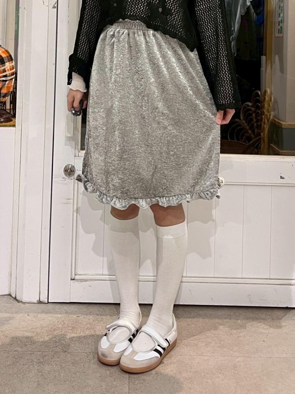 絲絨花邊五分裙 