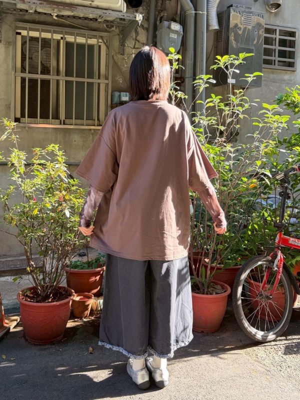 三片小貓吐司oversized tee 