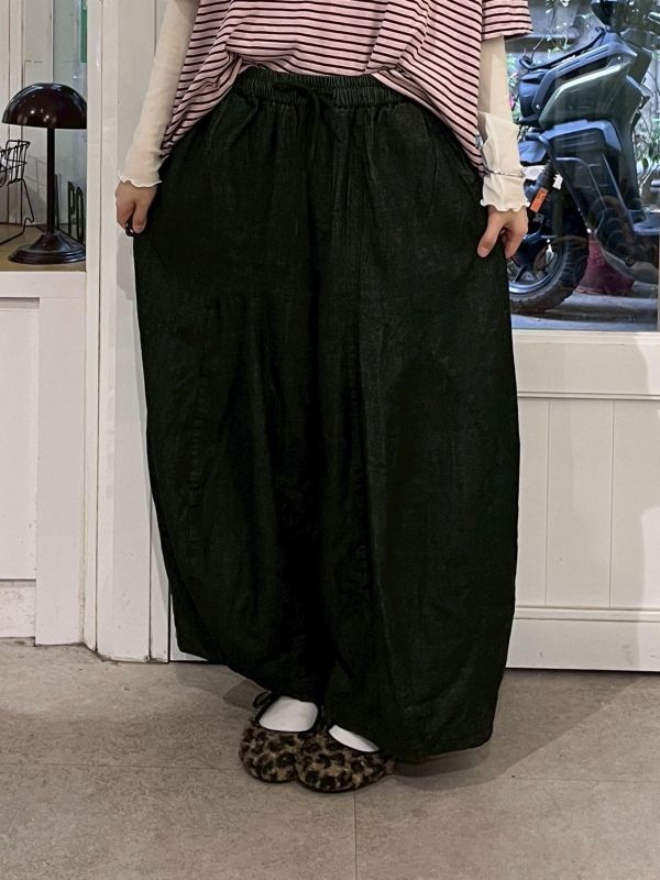 牛仔澎澎花苞氣球褲 