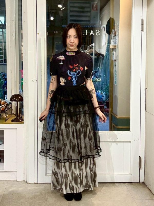 三層紗蓬蓬外罩裙 