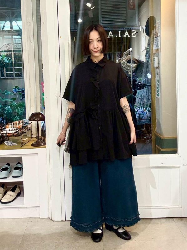 雙木耳牛仔九分褲 