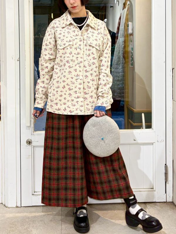 小碎花金屬釦燈芯絨外套 