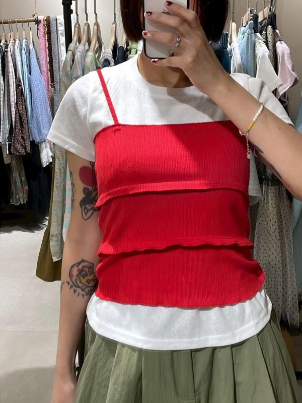 兩件式吊帶背心+短tee 