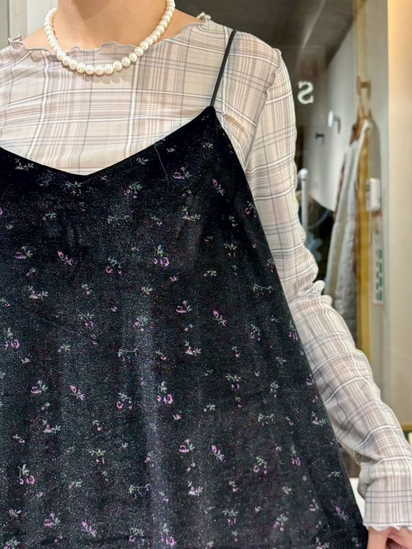 天鵝絨吊帶洋裝 