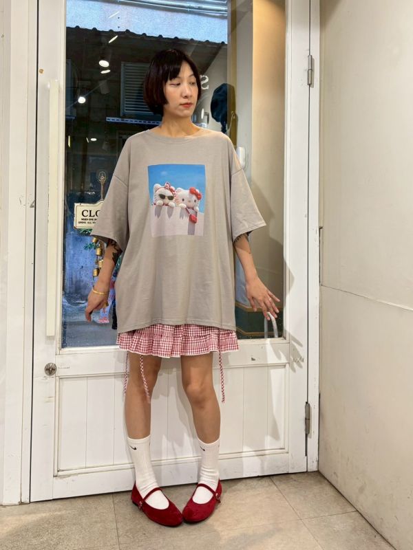 Hello兩隻貓咪tee 