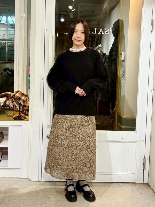 雙層微透紗豹紋裙 