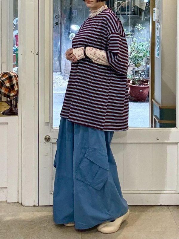 撞色條紋tee 