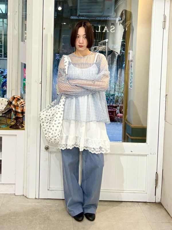 棉質素色下擺雙層蕾絲荷葉拼接吊帶背心 