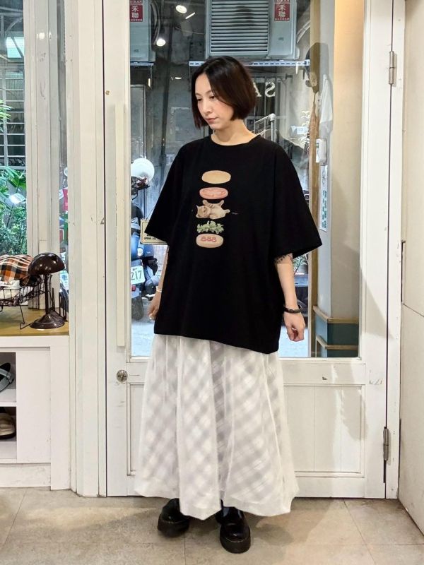 橘貓漢堡tee 