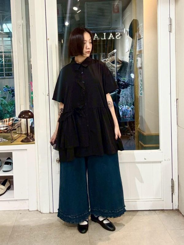 雙木耳牛仔九分褲 