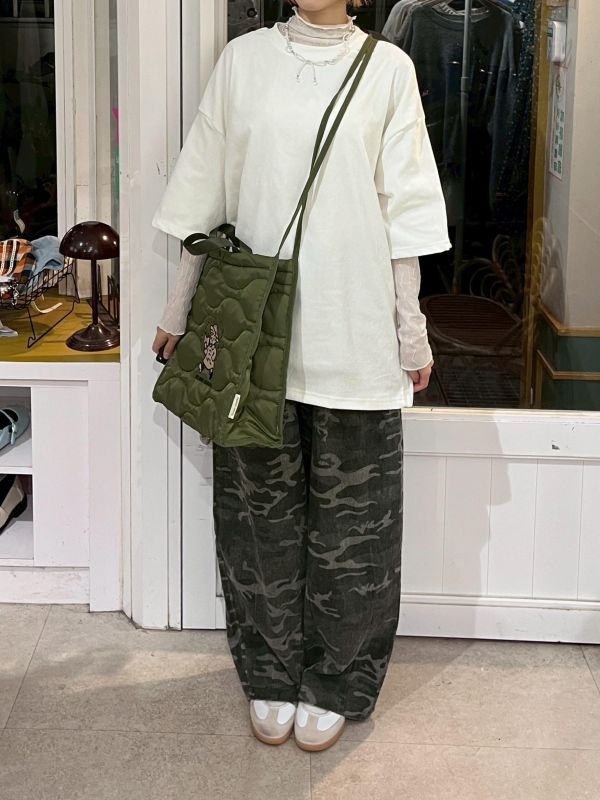 牛仔迷彩錐形長褲 