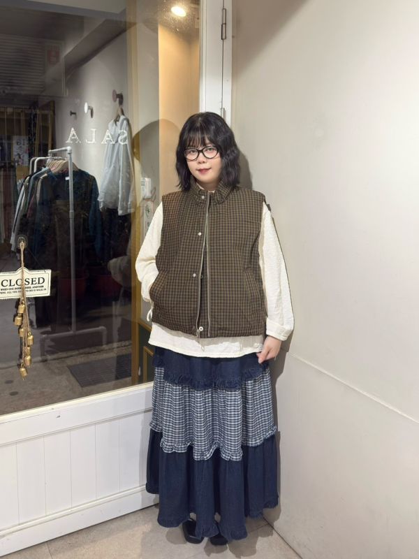 雙拉鏈撞色圖案粗毛線針織外套 