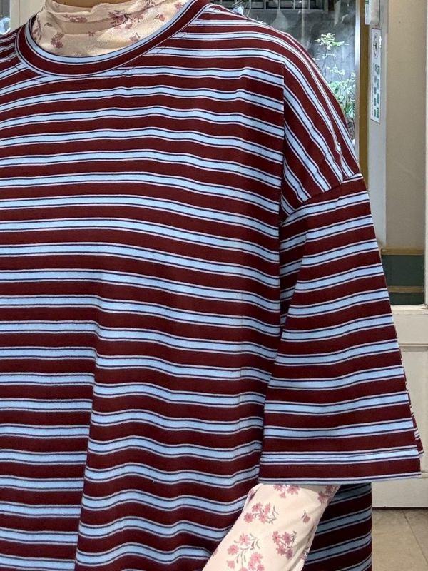 撞色條紋tee 