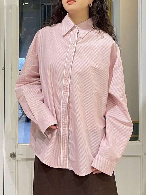 經典百搭寬鬆落肩格紋前短後長翻領襯衫 