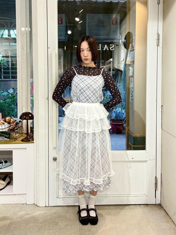 三層紗蓬蓬外罩裙 